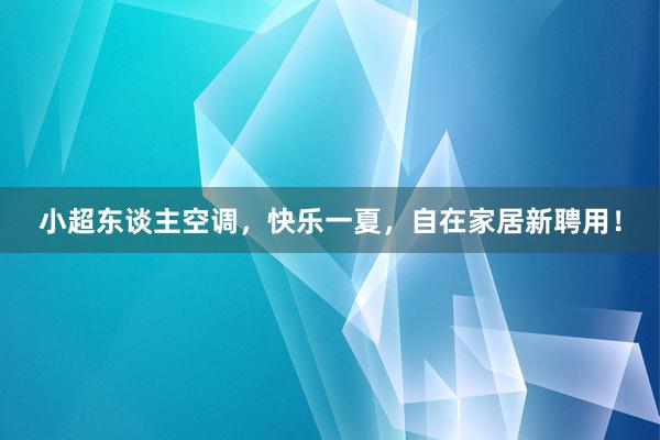小超东谈主空调，快乐一夏，自在家居新聘用！
