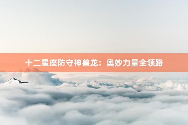 十二星座防守神兽龙：奥妙力量全领路